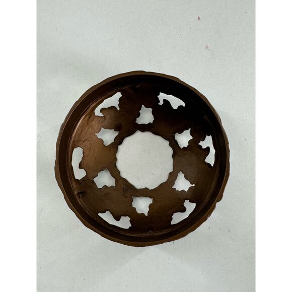 Grapevine Candle Jar Topper Yankee Candle 3 in. Copper Metal Vineyard Leaves - Picture 2 of 2